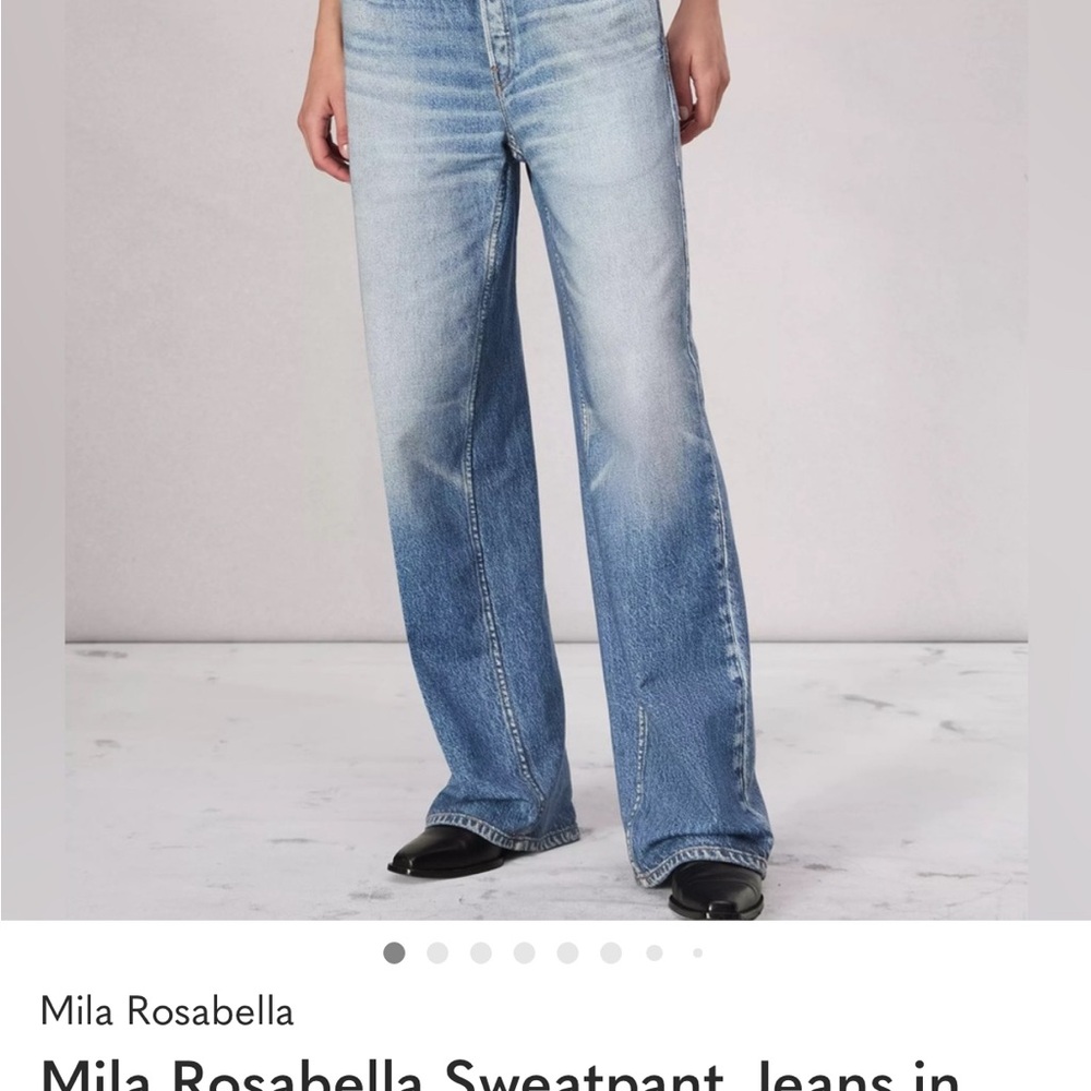 Wide Leg Jeans in Dark Blue